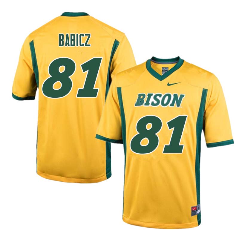 Men #81 Josh Babicz North Dakota State Bison College Football Jerseys Sale-Yellow